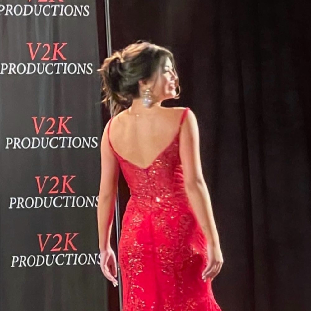 Elegant Red Evening Gown